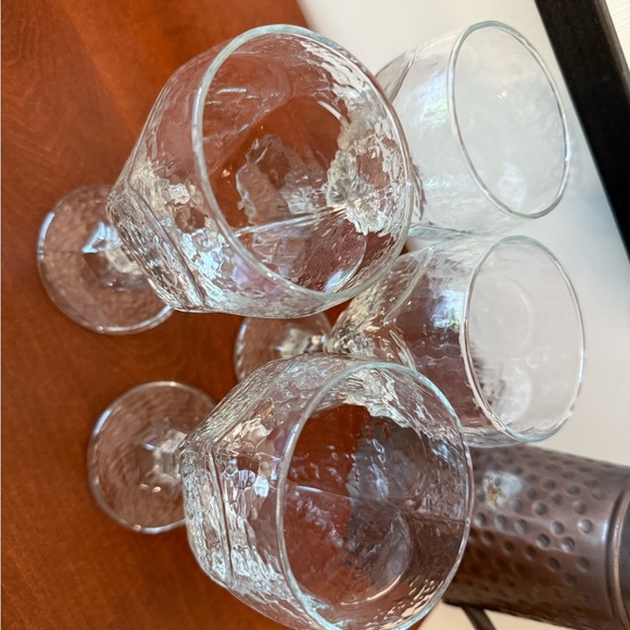 4 Vintage Textured Libbey Wine Goblets - Picture 8 of 8